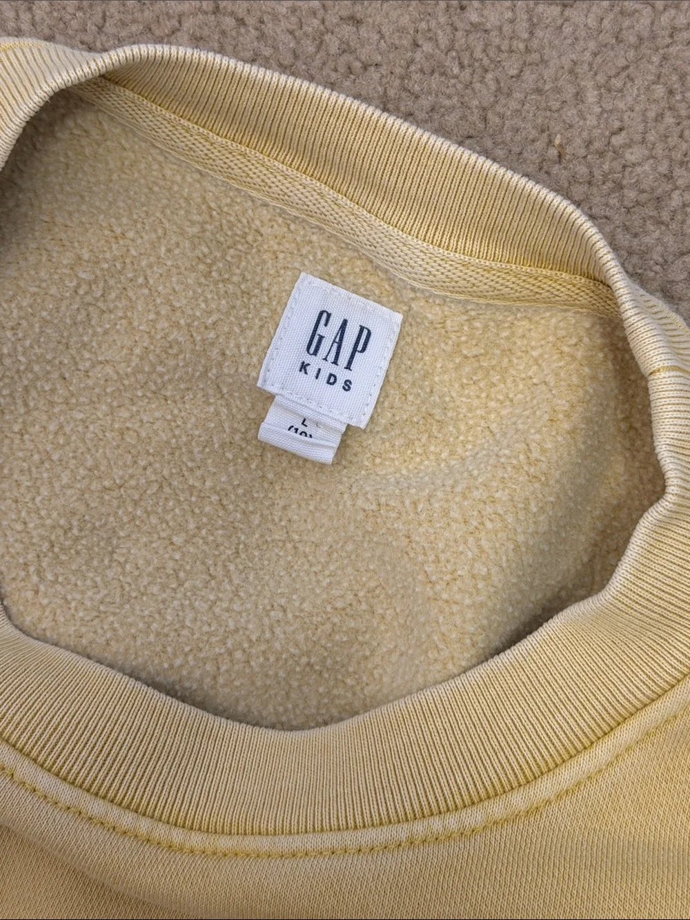 Kids GAP Sunwashed Yellow Crewneck Sweatshirt